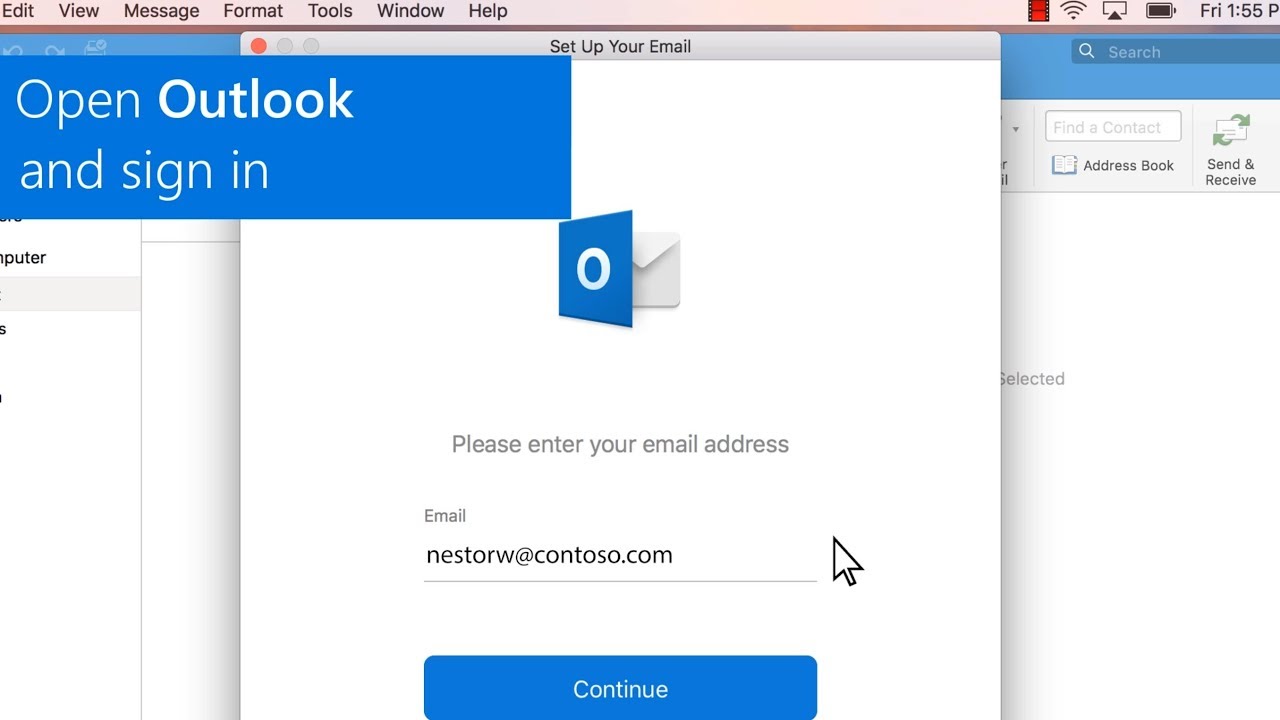 add a user profile in outlook for mac